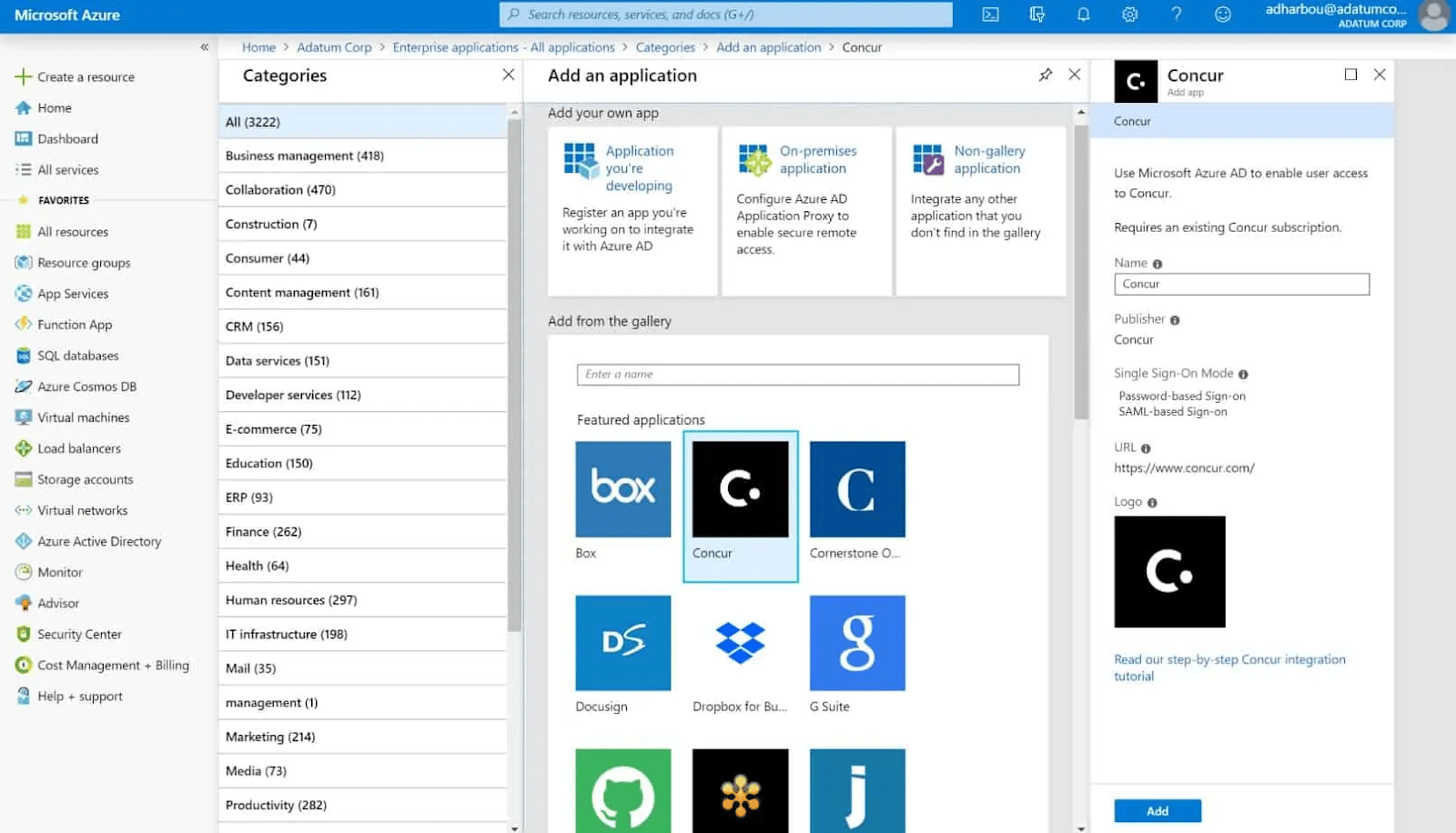 Microsoft Azure Active Directory IAM interface